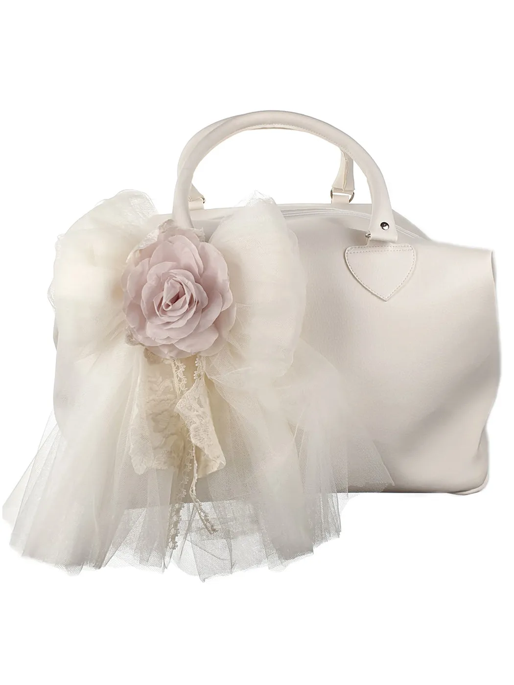 Baptism Cream Bag with leather-looks like