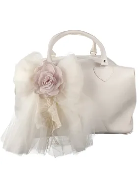 Baptism Cream Bag with leather-looks like