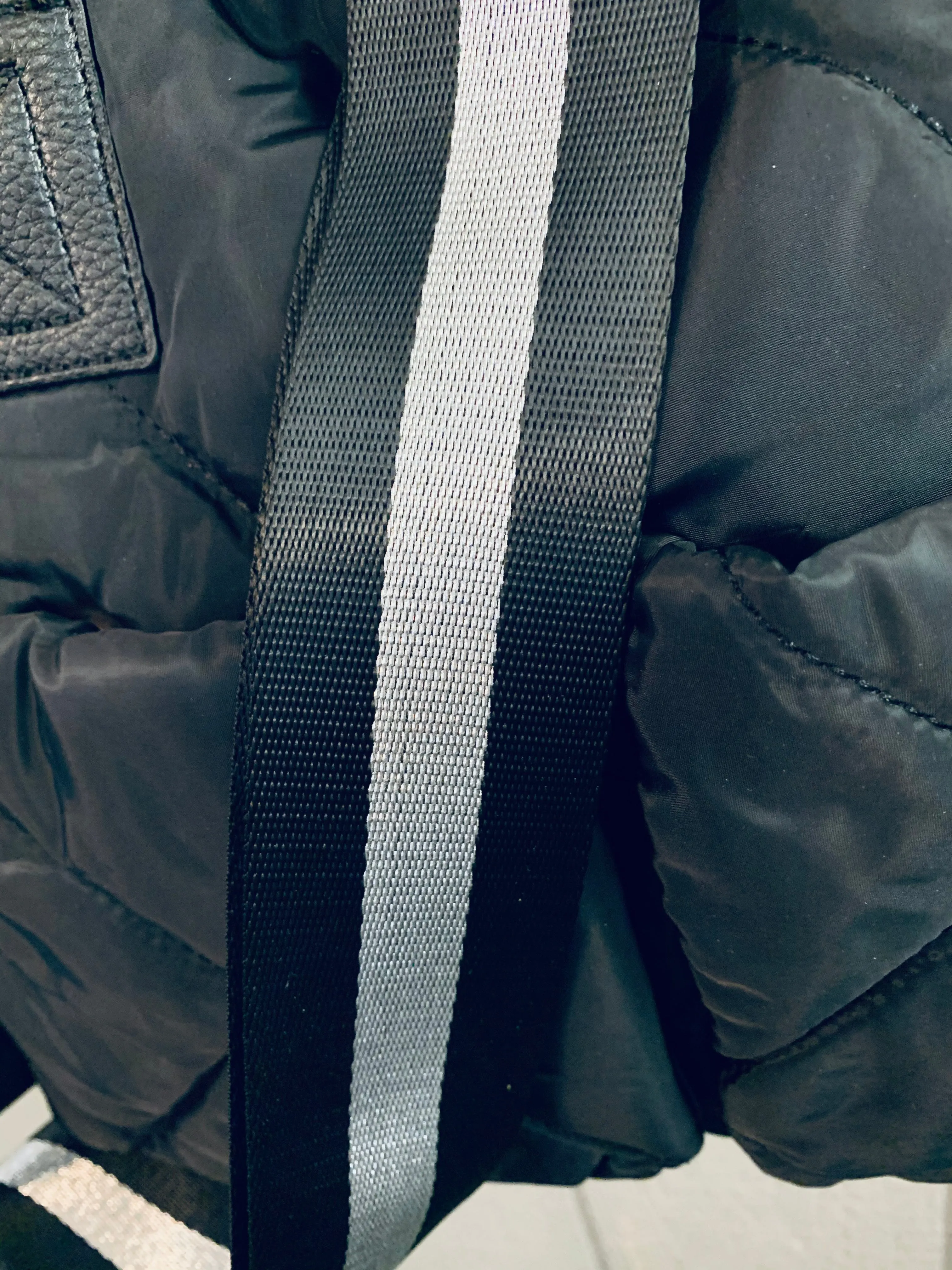 Black/Silver Stripe Bag Strap