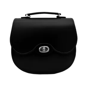 Handmade Leather Twist Lock Saddle Bag