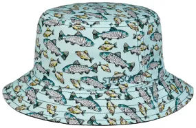 Stetson Men&#x27;s 2sided Bucket Blue Fish Print | Buy Stetson Men&#x27;s 2sided Bucket Blue Fish Print here | Outnorth