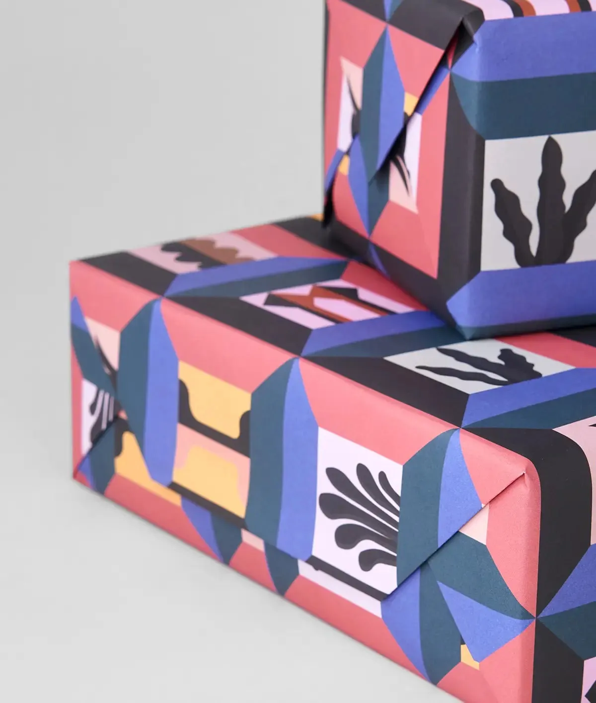 Wrap Wrapping Paper - Geometric Panes with Plants - Three Sheets